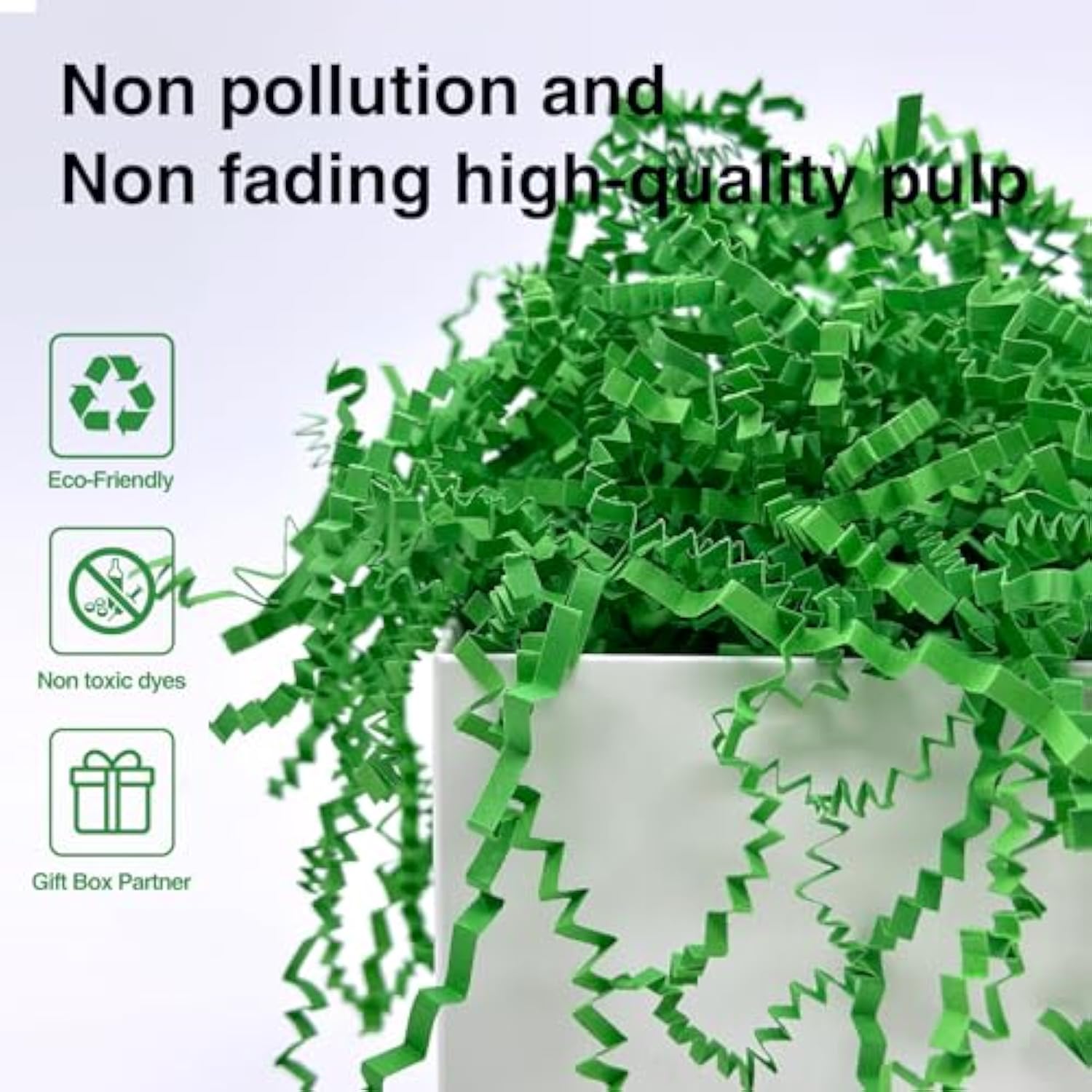 2Lb Crinkle Cut Paper Shred Filler For Bag Gift Box Basket Confetti Paper Shreded Stuffing Decoration For Valentine'S Day Holiday Party (Forest Green)