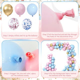 135PCS Fall Gender Reveal Balloon Arch Kit Blue Pink Pumpkin Decorations for Baby Shower
