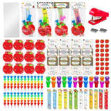 170 Pcs Back To School Gifts For Students First Day Of School Party Favors Stationery Set Supplies For Classroom Gifts, Pencils Notepads Bookmarks Rulers Erasers Stampers Treat Bags Rewards Prizes