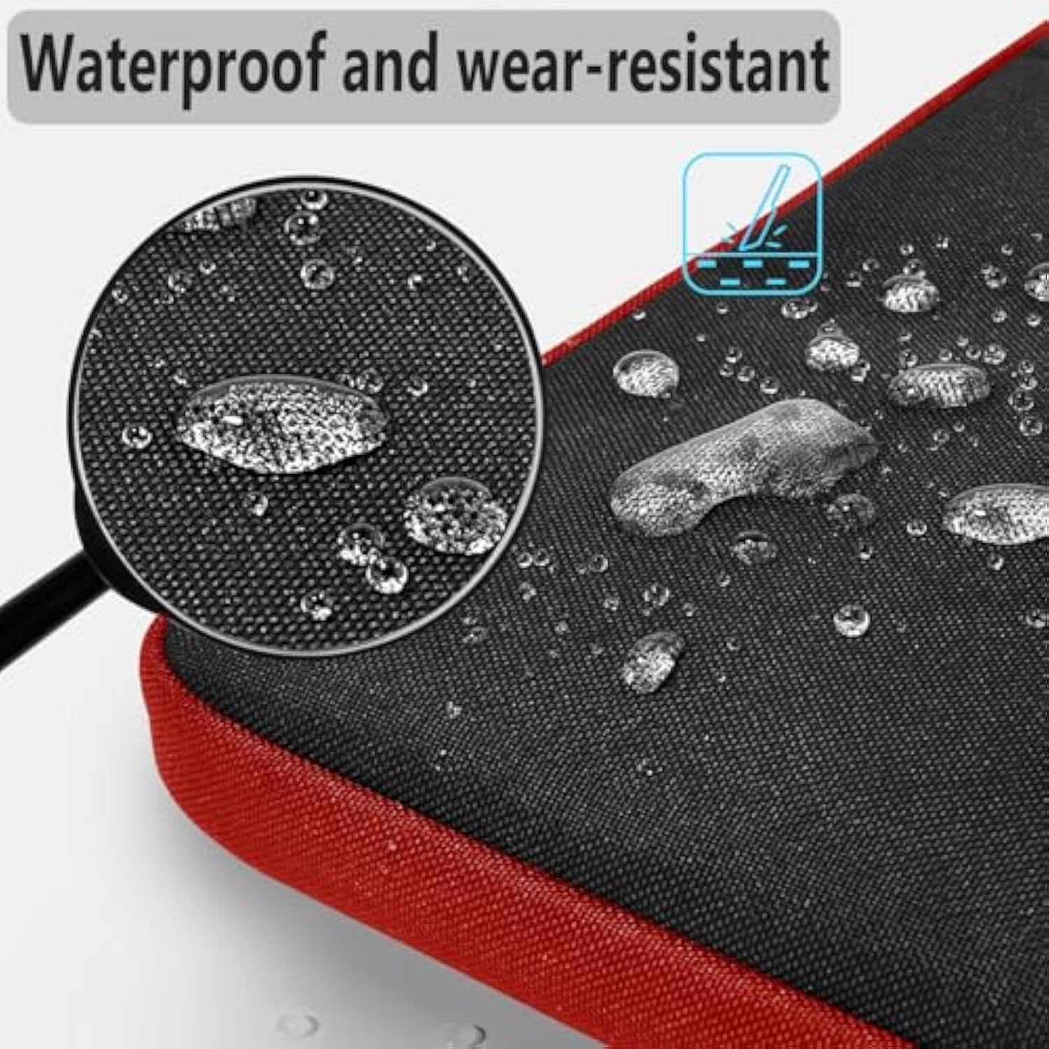 Slim Laptop Shoulder Bag 13-14 Inch Handbag With Small Case Compatible With Macbook Pro 14" M4/M3/M2/M1 2025-2021, 13.3" Mac Air/Pro, Xps 13/14 And Most 13"-14" Notebooks,Red Zipper
