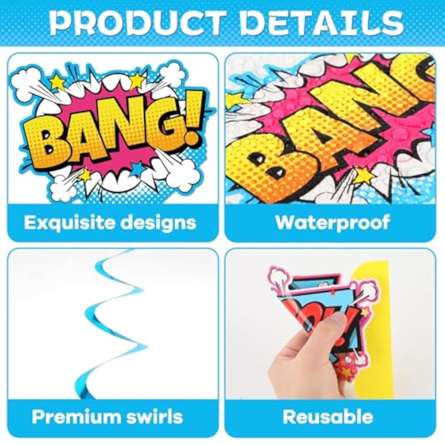 27Pcs Super Theme Party Decorations Set Hero Birthday Banner Hanging Swirls And Honeycomb Centerpieces Fun Hero Theme Party Decor For Boys Girls Kids Baby Shower Party Supplies Favor