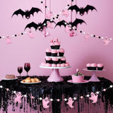 Halloween Ghost Banner: Felt Party Decor, Black, White & Orange