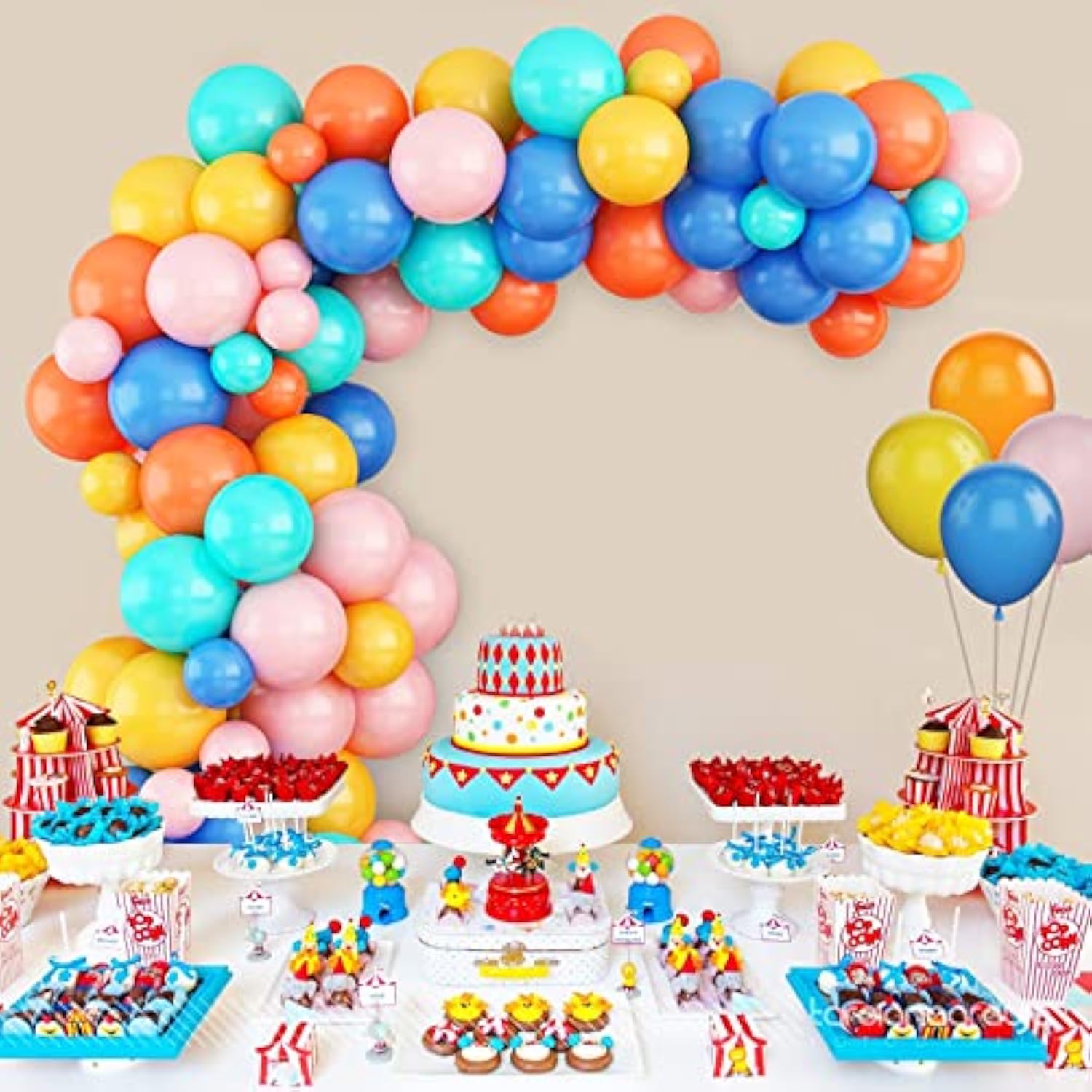 Balloons Arch Kit, 87Pcs Rainbow Balloon Garland Kit Balloon Arch, Lat