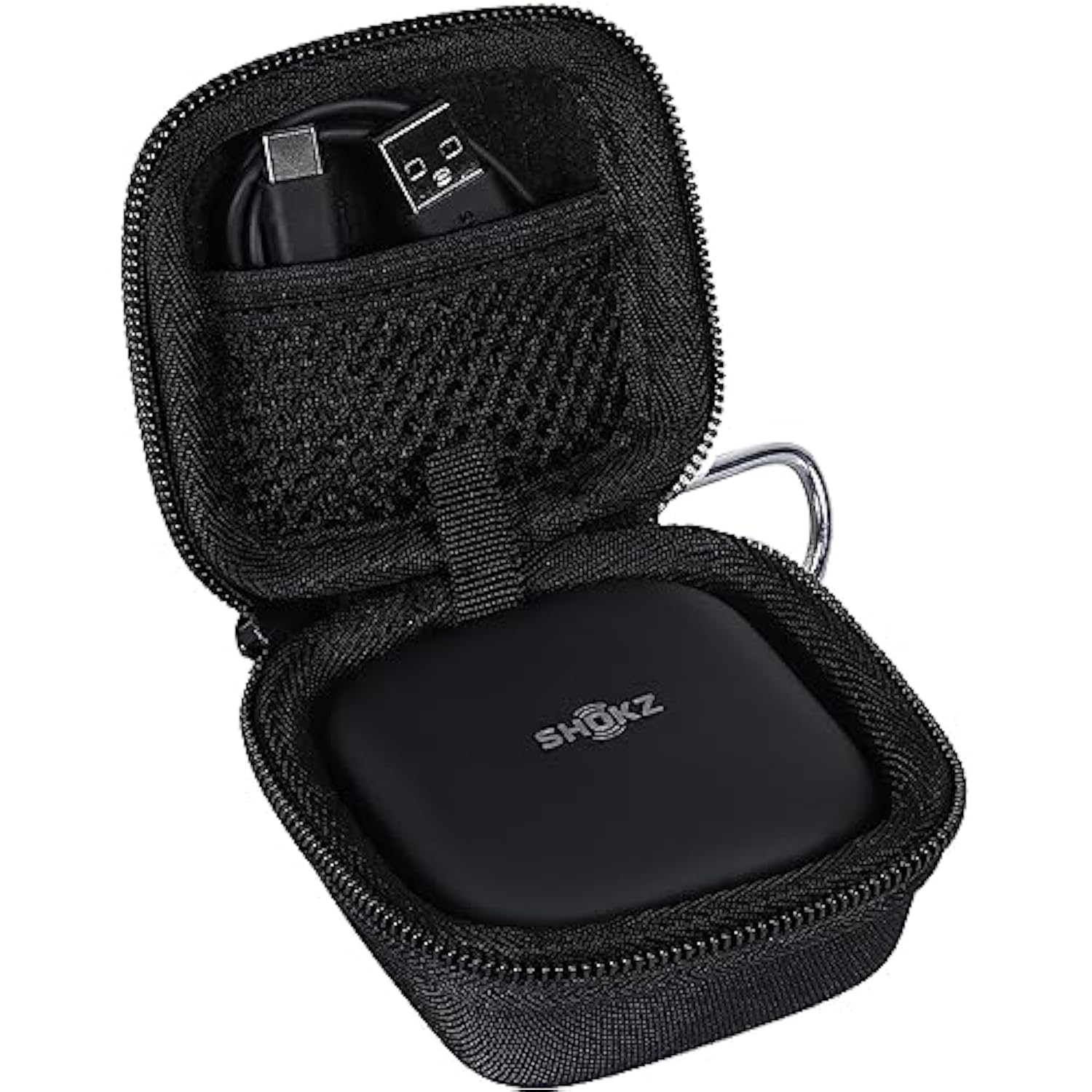 co2CREA Hard Case Replacement for SHOKZ New OpenFit 2 / OpenFit Air/OpenFit Open-Ear True Wireless Bluetooth Headphones with Microphone, Black