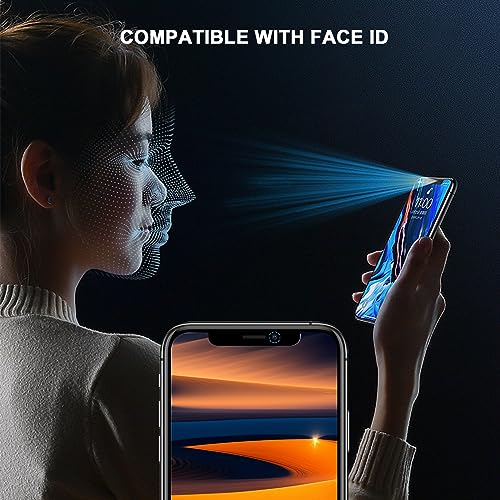 [2+2 Pack Privacy Screen Protector For Iphone 13 With Camera Lens Protector, 6.1 Inch Tempered Full Screen Glass Accessories, Anti-Spy, Bubble Free, Case Friendly