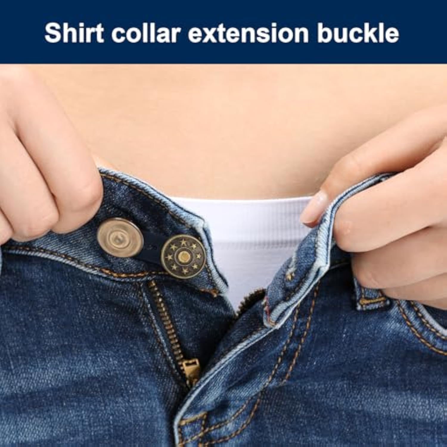 24 Pieces Pants Extender Button Set, Include 12 Pieces Pants Waist Sil