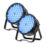 Dj Light 2 Pack, 54X3W Led Par Lights, Dmx Stage Lights Sound Activated, Strobe Wash Lighting For Wedding, Church, Party, Club, Concert And Festival Events (2)