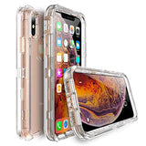 Case For Iphone Xs Case, Heavy Duty Cover - Full Armor Body - Shockproof Protection Bumper - Built-In, Layers Hybrid Tpu Rugged Rubber With Hard Pc Panel Compatible With Iphone X (Clear)