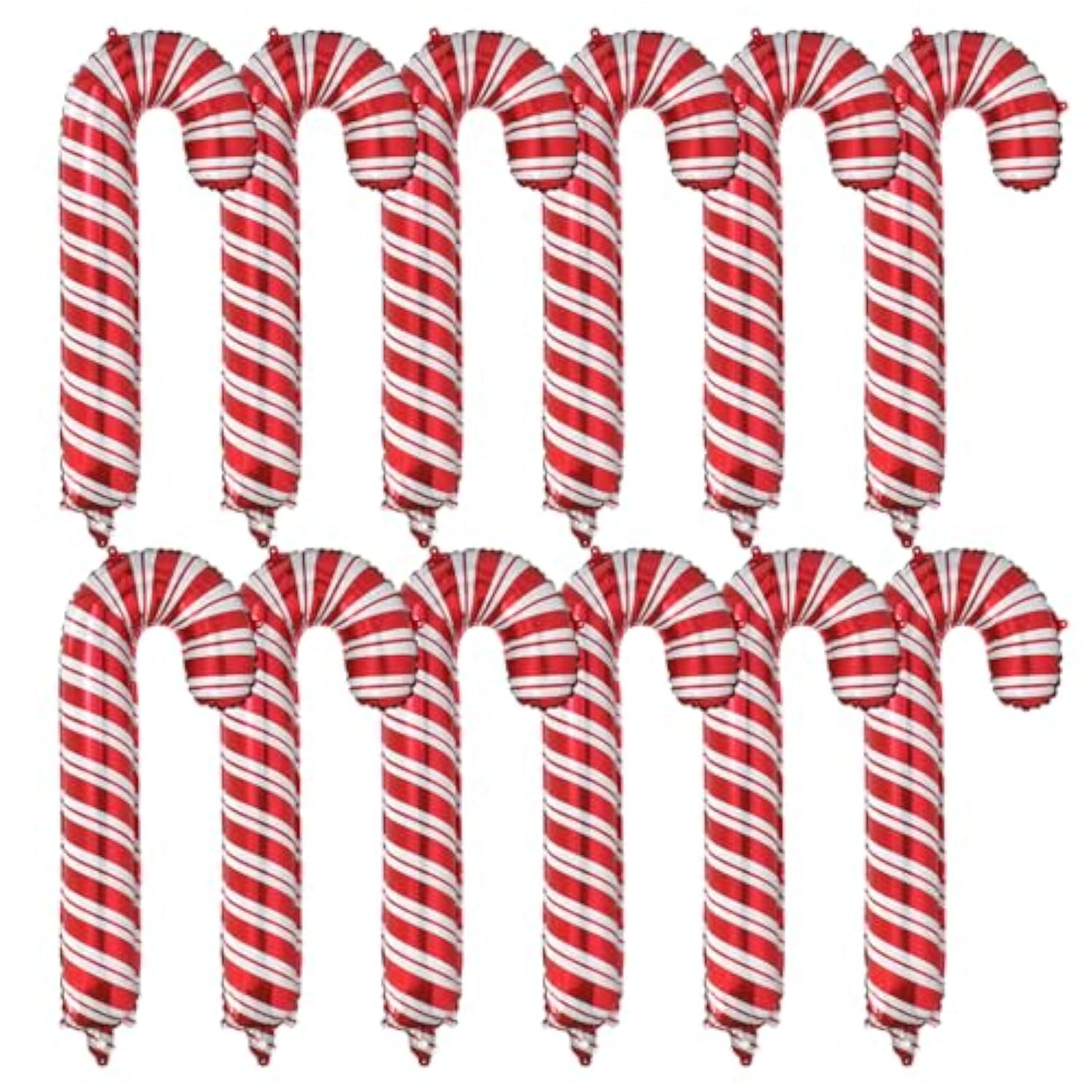 12 Pack Large Red Christmas Candy Cane Foil Balloons Party Decorations