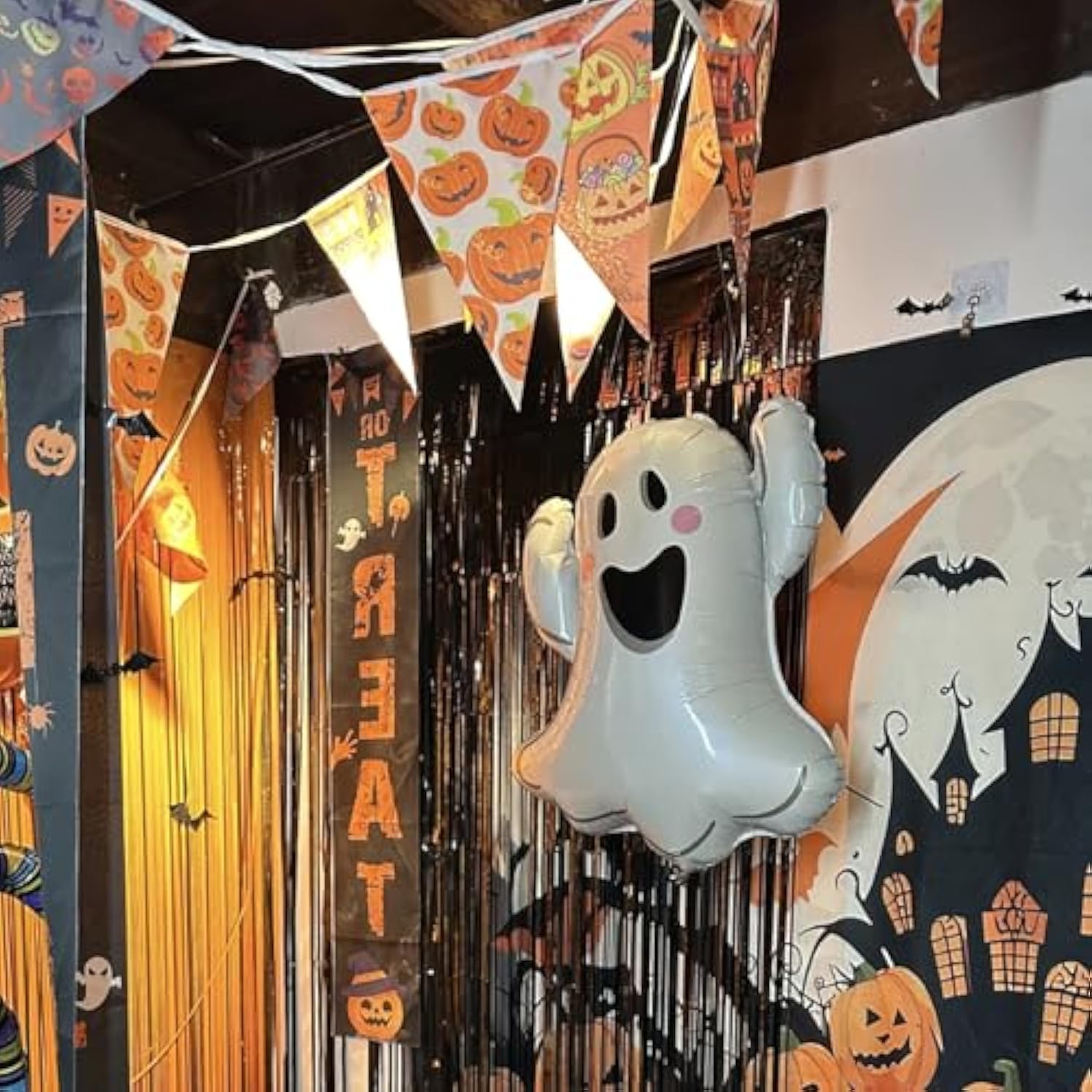 8pcs White Ghost Balloons for Halloween Party Decorations