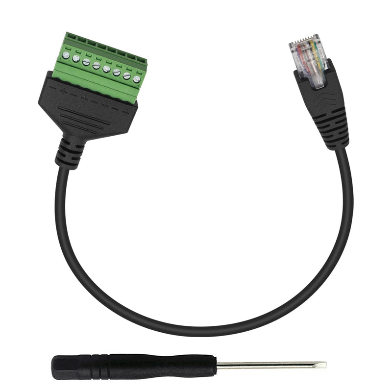Rj45 Screw Terminal Breakout Box, Rj45 Connectors Male To 8 Pin Screw Terminal
