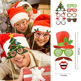 Christmas Photo Booth Props 32Pcs?Upgraded Version?, Merry Christmas Party Pose Sign, Red And Green Christmas Party Supplies Decorations For Kids Adults