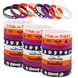 Halloween Silicone Wristbands,40 Pcs Rubber Bracelets Halloween Party Favor Trick Or Treat Gifts And Goodie Bag Fillers