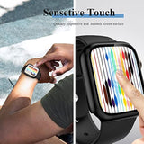 [2 Pack] Compatible For Watch 44Mm Se 2Nd /Se/Series 6 5 4 Tempered Glass Screen Protector With Black Bumper Case, Full Coverage Easy Install Bubble-Free Cover For Iwatch Accessories