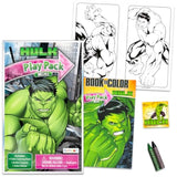 Marvel Incredible Hulk Mini Party Favors Set for Kids - Bundle with 24 Mini Incredible Hulk Grab n Go Play Packs with Coloring Pages, Stickers and More (Avengers Birthday Party Supplies)