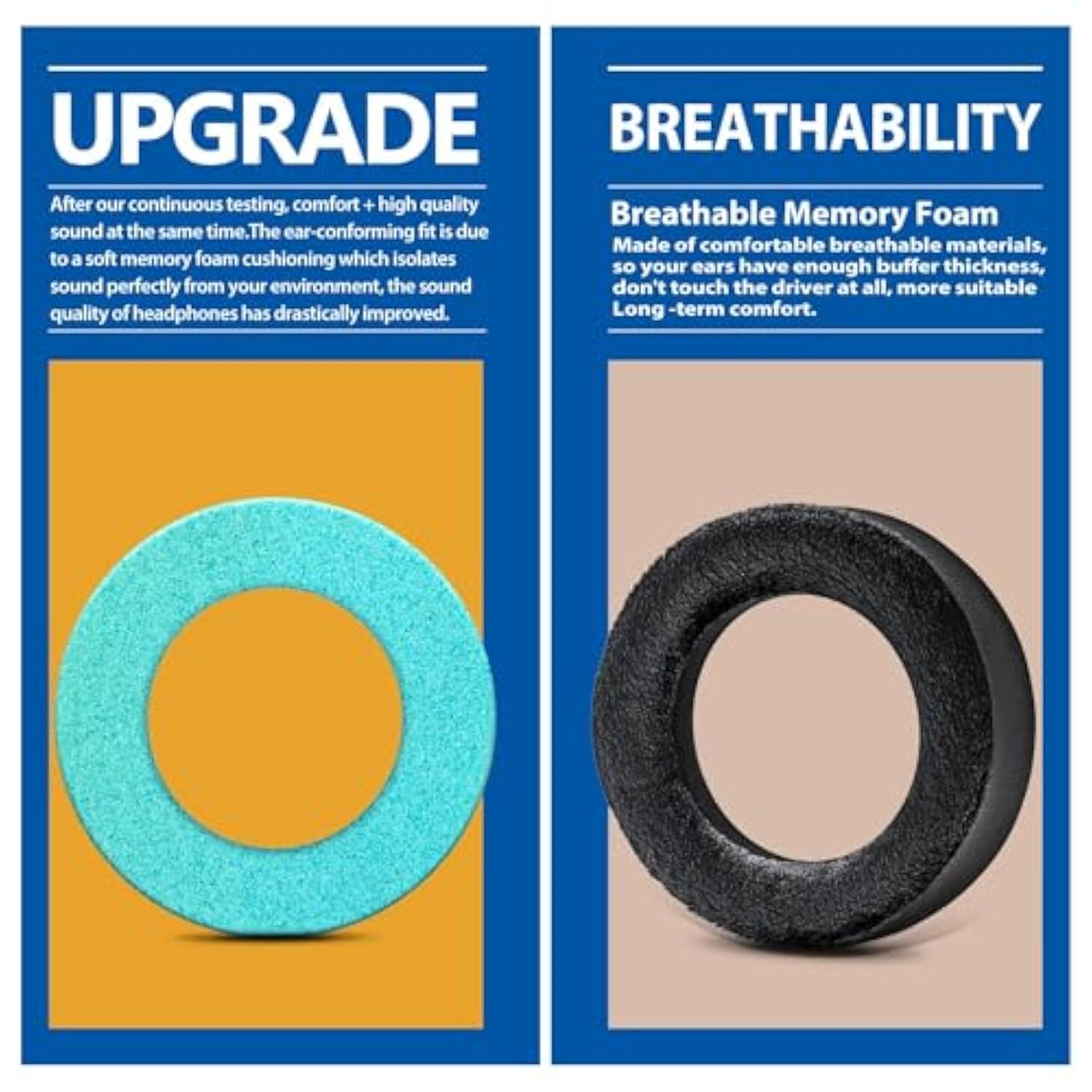 Earpads Compatible With Dt700 Prox Dt900 Prox, Replacement Ear Pads Cushions With High-Density Noise Isolation Foam - Hybrid Velour