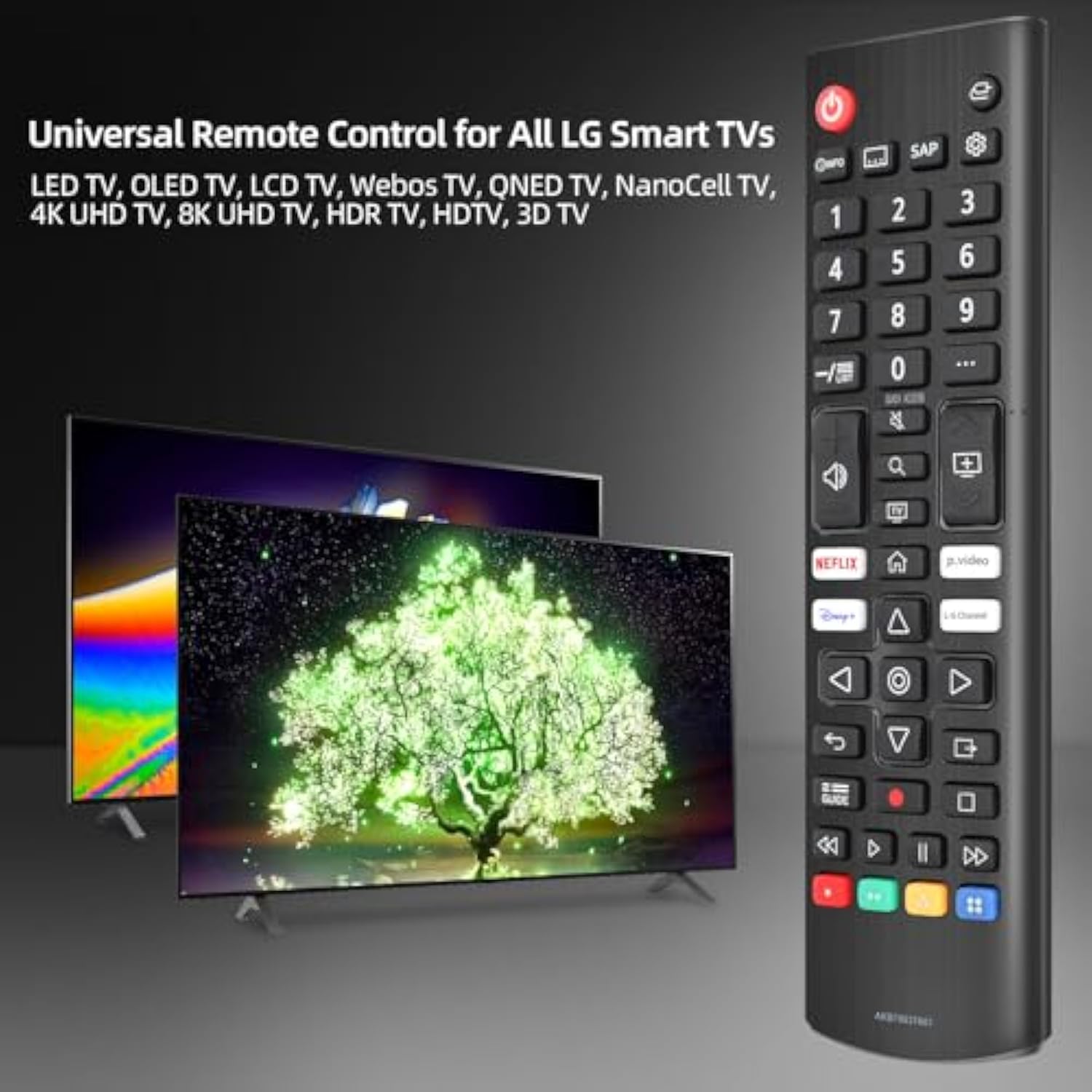 ?Pack Of 2? 2022 New Remote Control For Lg-Smart-Tv, Compatible For Lg Uhd Oled Qned Nanocell 4K 8K Smart Tv With Netflix, Prime Video, Disney Plus, L-G Channels Button