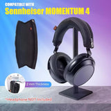 Momentum 4 Protective Headband Cover Compatible With Sennheiser Momentum 4 Headphone Thicker Sports Fabric Replacement Headband Cushion Pad Cover Headphone Headband Protector (Black)