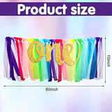 Rainbow High Chair Banner Highchair Tutu Skirt High Chair Decoration W