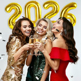16 Inch Gold 2026 Number Foil Balloons for New Year Party, Birthday, and Anniversary