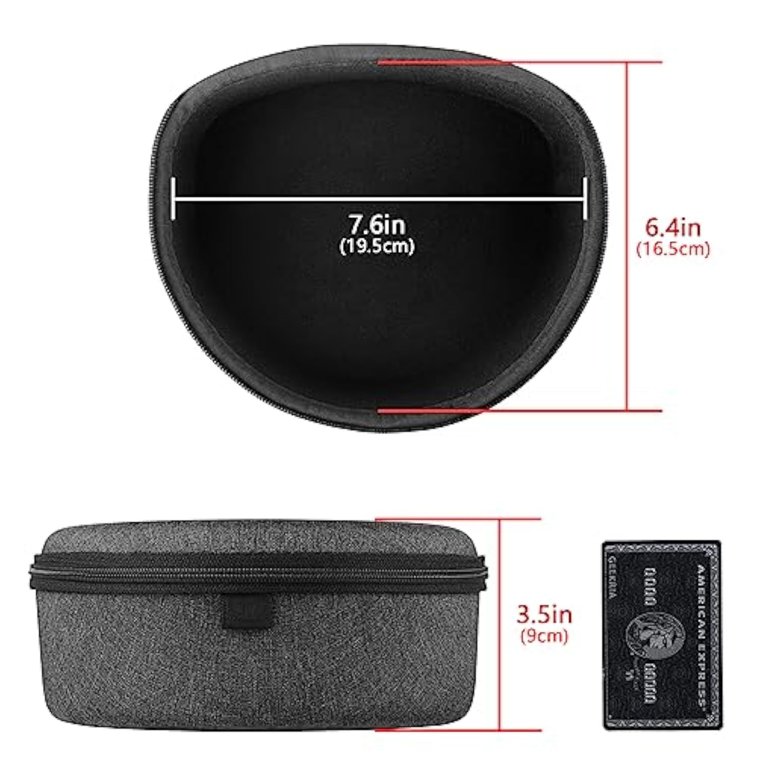 Geekria Shield Headphones Case Compatible with Audio-Technica ATH-M50X, ATHM70X, ATH-M50XBT2, ATH-M30X, Replacement Hard Shell Travel Carrying Bag with Cable Storage (Dark Grey)