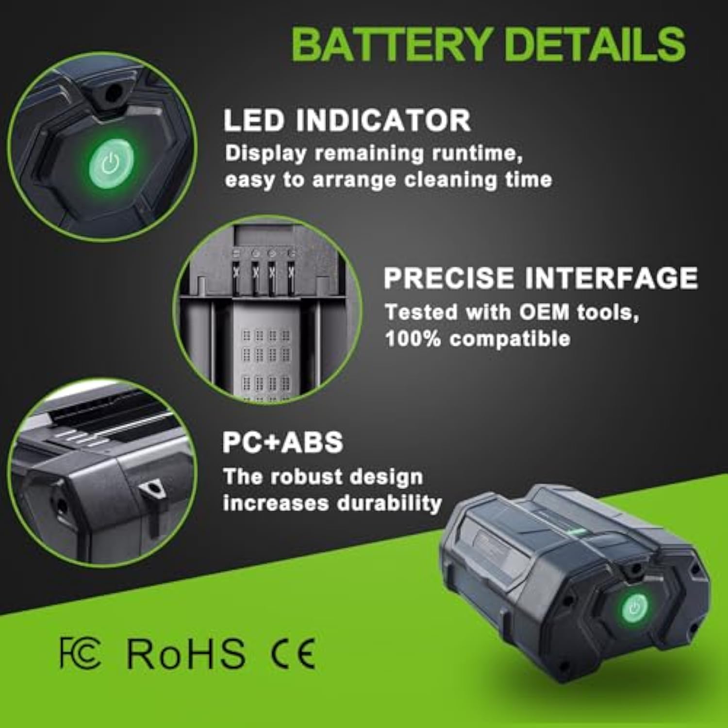 5.0Ah Battery Replacement For Ego 56V Battery Ba1400T Ba2800T Ba4200T 56Volt Lithium Batteries