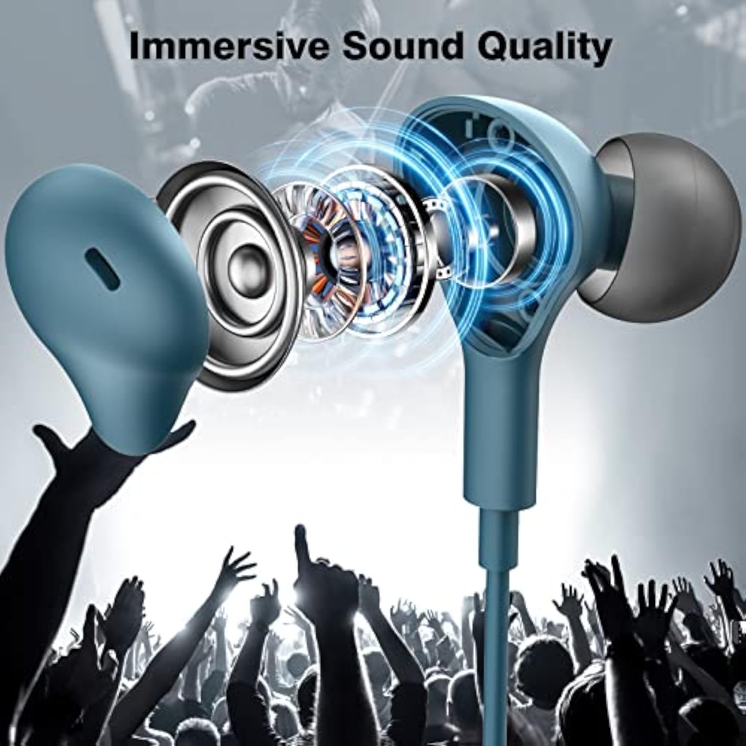 Usb C Headphones Wired Earbuds For Samsung S23 S22 S21 Ultra S20 A53 A54 Note