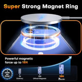 3 In 1 For Iphone 16 Case, Compatible With Magsafe [Anti-Yellowing] With 2X Screen Protectors, -Grade Protection, Shockproof Slim Magnetic Phone Case For Iphone 16 6.1", Clear