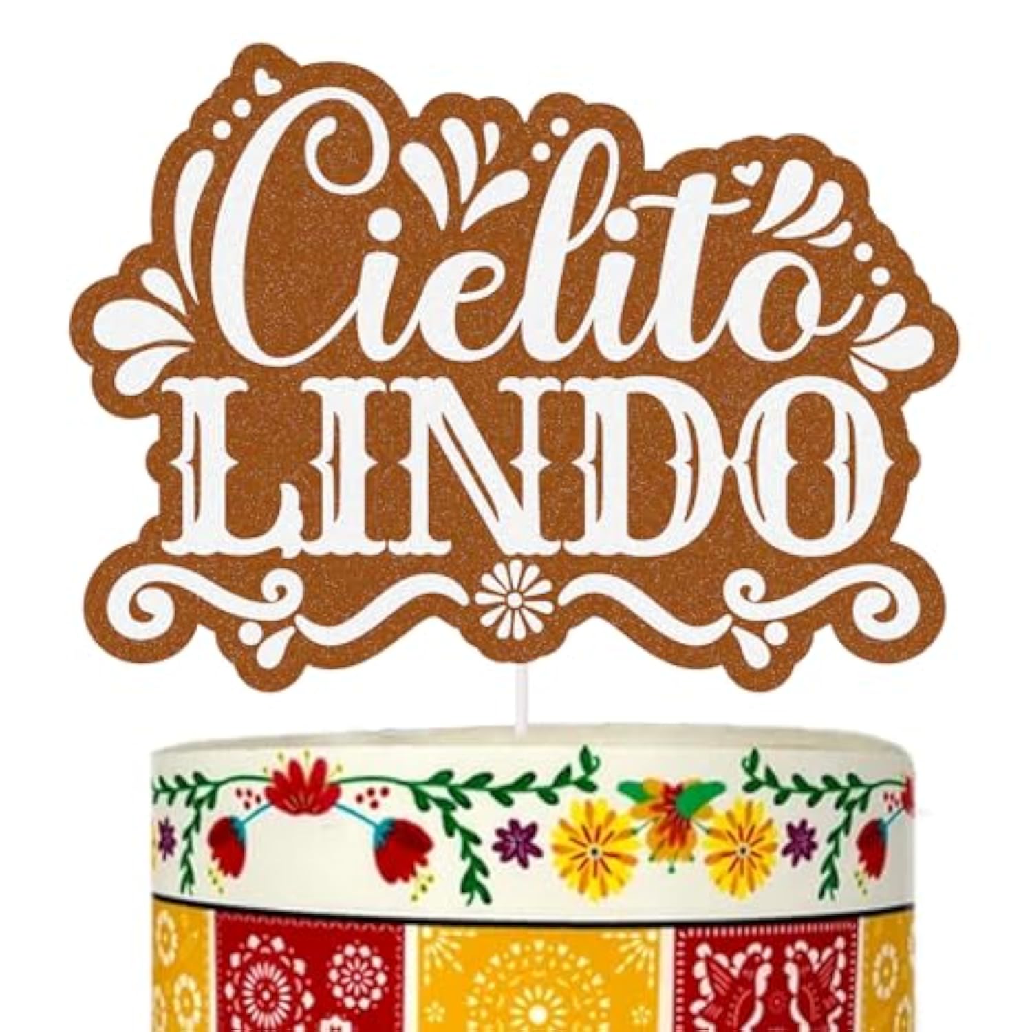 Cielito Lindo Papel Picado Cake Toppers Mexican Fiesta Birthday Baby Shower Decor