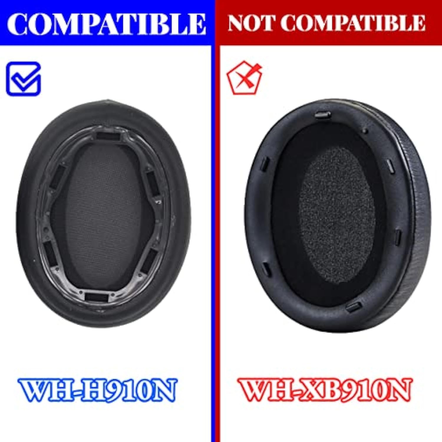 Wh-H910N Headset- Ear Pads Replacement Ear Cushions Compatible With Sony Wh-H910N H910N Headset Earpads Headband Earmuffs Parts (Wh-H910N)