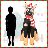 5 Ft Inflatable German Shepherd Christmas Decoration 2025 Blow Up Yard Outdoor Dog Decoration Christmas Inflatable Germa