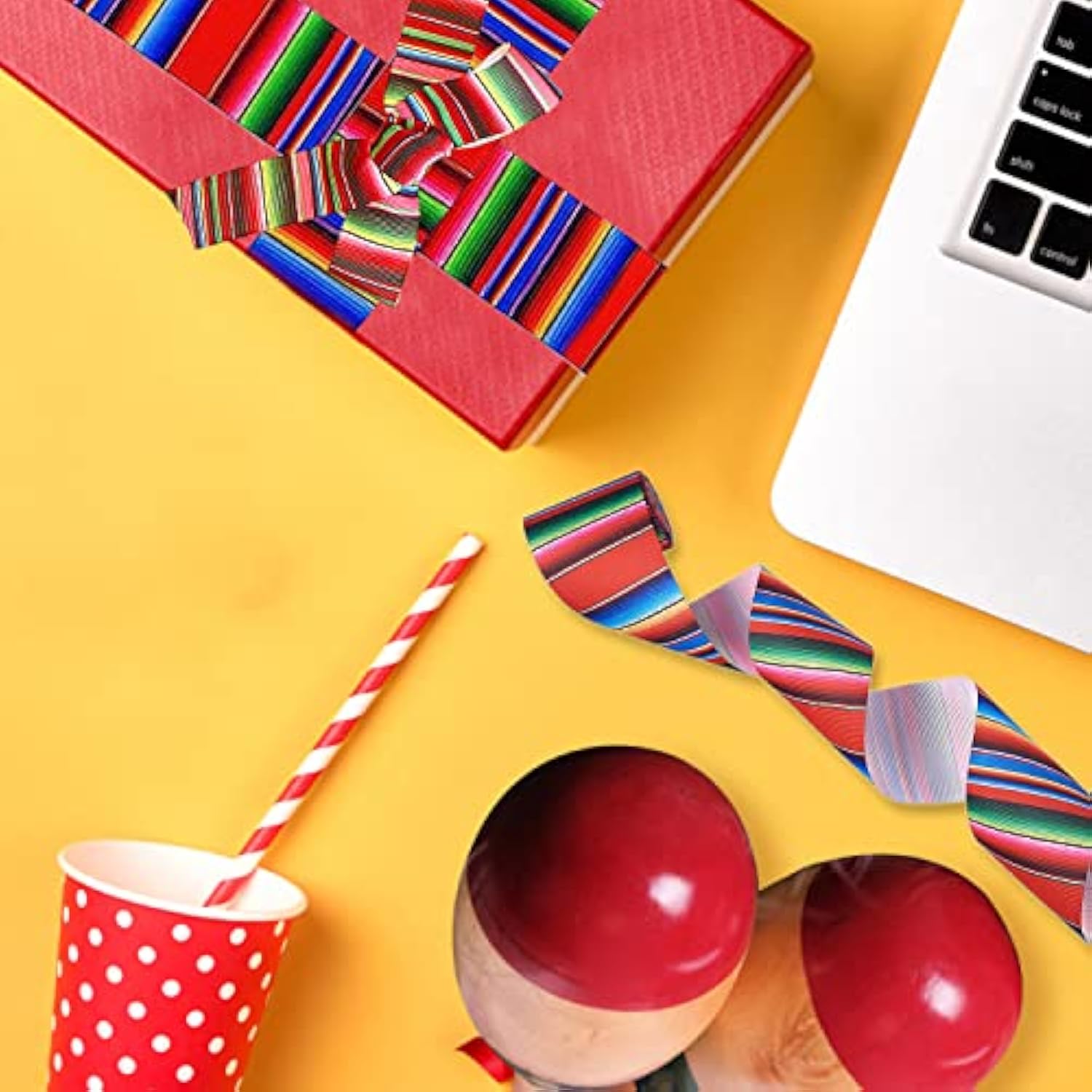 Mexican Serape Ribbon Fiesta Ribbon 4 Rolls 20 Yards Sarapes Mexicanos