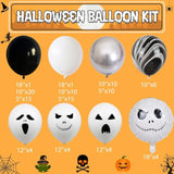 108pcs Halloween Balloon Arch Kit with Skull & Ghost Balloons Party Decorations