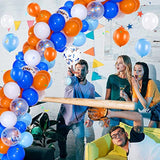 110Pcs Blue Orange Balloon Arch Kit Latex Confetti Balloons for Kids Party