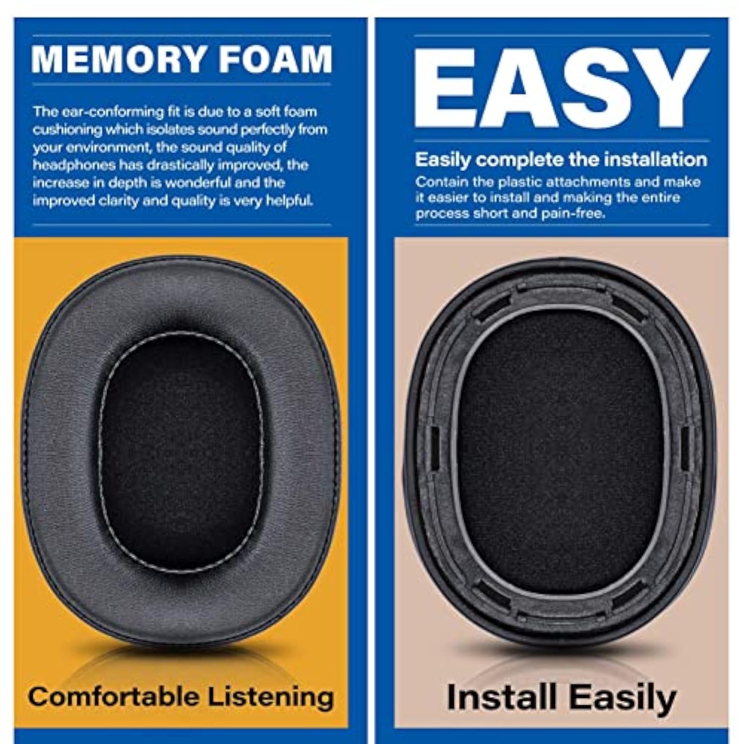 Pm-3 Earpads Compatible With Pm3 Pm-3 Headphones - Memory Foam Ear Cushions I (Black)