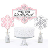 Pink Winter Wonderland Party Centerpiece Sticks - Table Toppers - 15pc