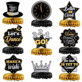 Glitter New Year Centerpieces for Tables, Pack of 9