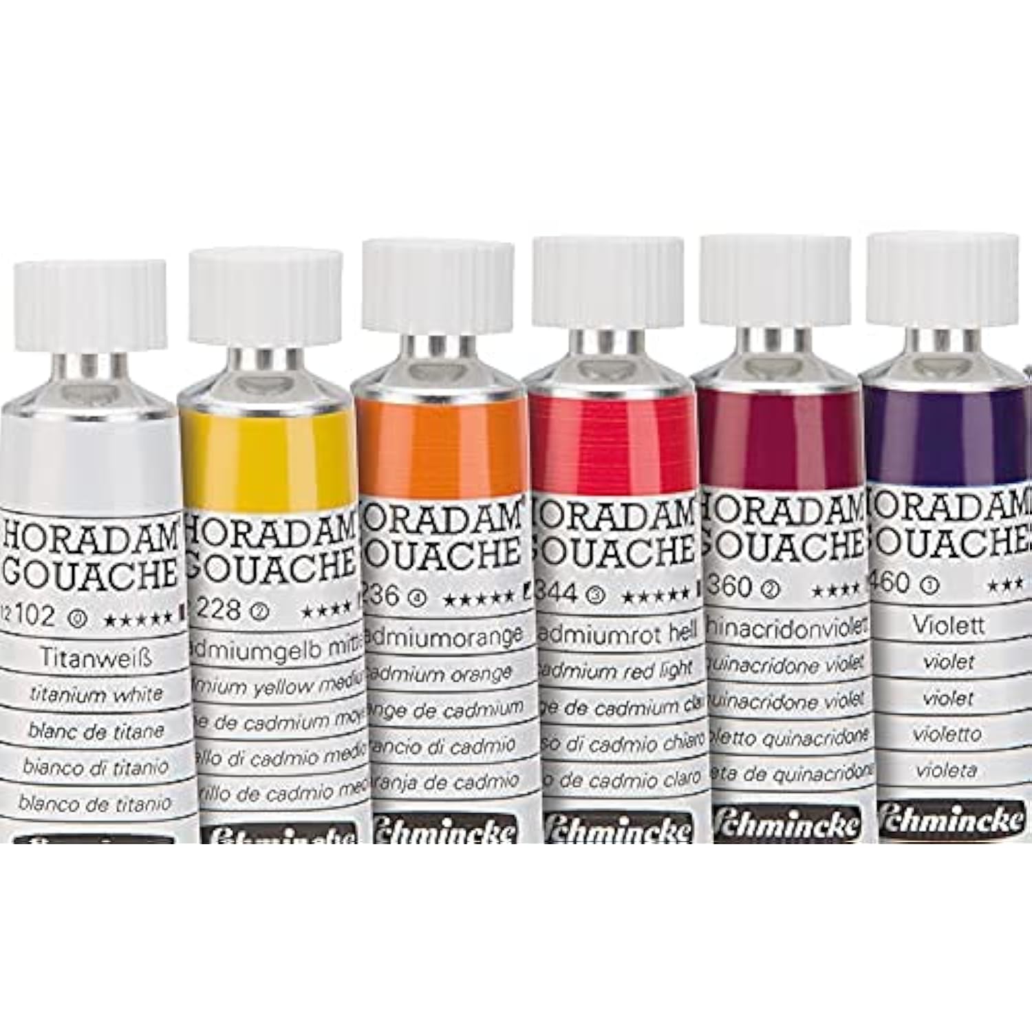 - Horadam Gouache, 10 X 0,51 Fl Oz / 15 Ml Tubes, 72 701 097, 10 Finest Gouache Colors In A Metal Box, Highest Concentration Of Pigments