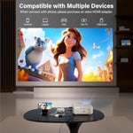 Mini Projector, 1080P Full Hd Supported Video Projector, Portable Outdoor Home Theater Movie Projector, 50% Zoom, Compatible With Hdmi, Usb, Av, Smartphone/Tablet/Laptop (Small Projector)