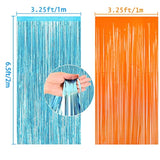 120 Pcs Blue And Orange Party Balloons Garland Kit For Party Decoratio