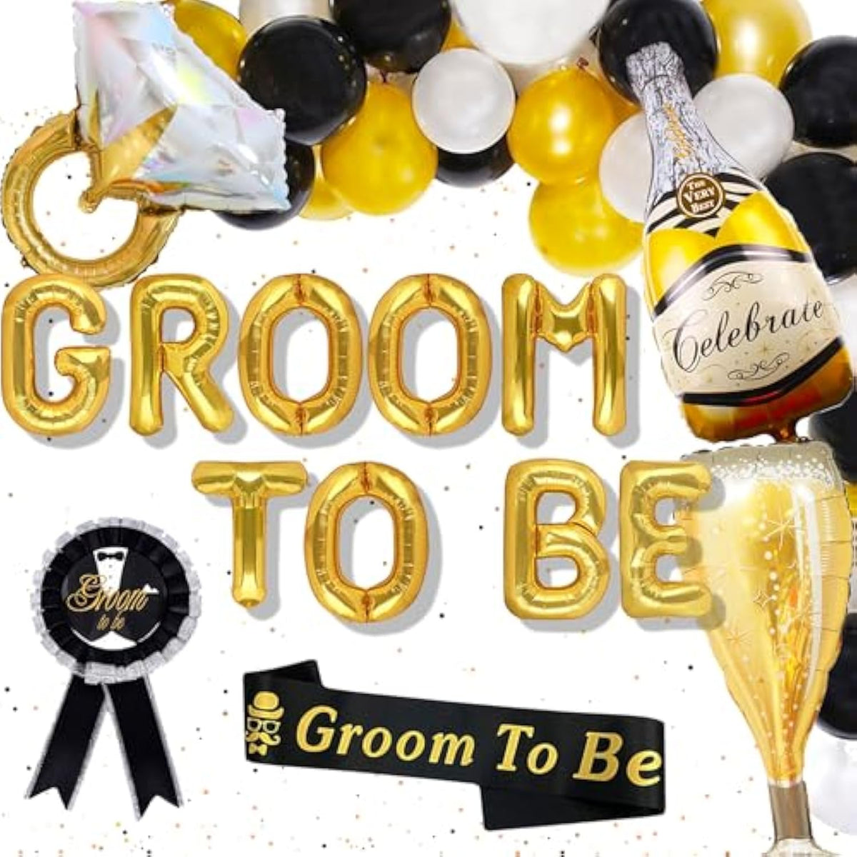 24 Pcs Groom To Be Sash Groom To Be Decoration Groom To Be Balloons Groom To Be Groom To Be Banner Groom Team Party Decoration Groom Party Supplies