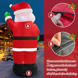 12 Ft Giant Christmas Inflatable Santa Claus Outdoor Decorations Built-In Led Lights, Large Inflatable Santa Blow Up Yar