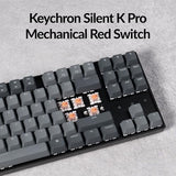 K8 Wireless Mechanical Keyboard Silent Red Switch For Quiet Office And Gaming, Tkl 87 Keys, Soft White Led Backlight, Bluetooth & Usb-C Wired Connectivity, Compatible With Mac And Windows