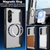 For Samsung Galaxy Z Fold 6 Magnetic Case, [Compatible With Magsafe] Fold6 Phone Case With Hinge Protection Screen Protector Scratch-Resistant Kickstand Protective Cover For Z Fold 6 Black