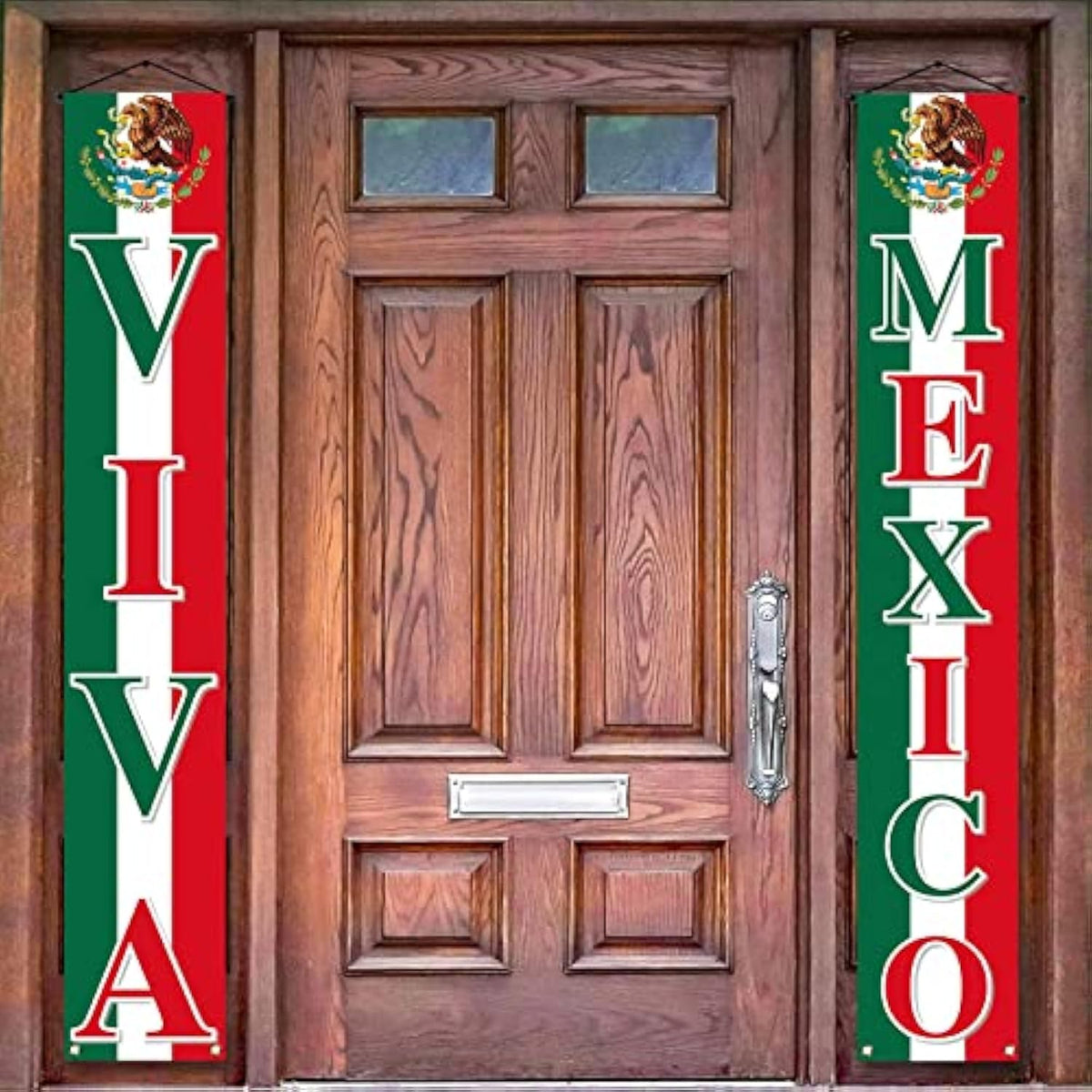 Viva Mexico Front Door Banner Mexican Independence Day Decoration September 16Th Party Hanging Sign Indoor Outdoor Supply