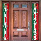 Viva Mexico Front Door Banner Mexican Independence Day Decoration September 16Th Party Hanging Sign Indoor Outdoor Supply