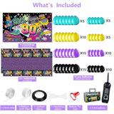 85 Pcs 80S 90S 50S Party Decorations 90'S Party Bundle Includes Inflatable Radio Boombox And Mobile Phone, Back To 1990S 50S Backdrop, Tablecloth, 75 Pcs Balloons For Hip Hop (90S Style)