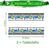 2Pack Real-Madrid Tablecloth Disposable Tablecover Birthday Party Supplies And Decorations For Kid Boy Baby Shower Tables 70"X42"