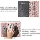Inspirational Quote Mouse Pad, Stay Positive Work Hard And Make It Happen Motivational Pad For Women, Square Waterproof Nonslip Rubber Base Mousepads Office Laptop