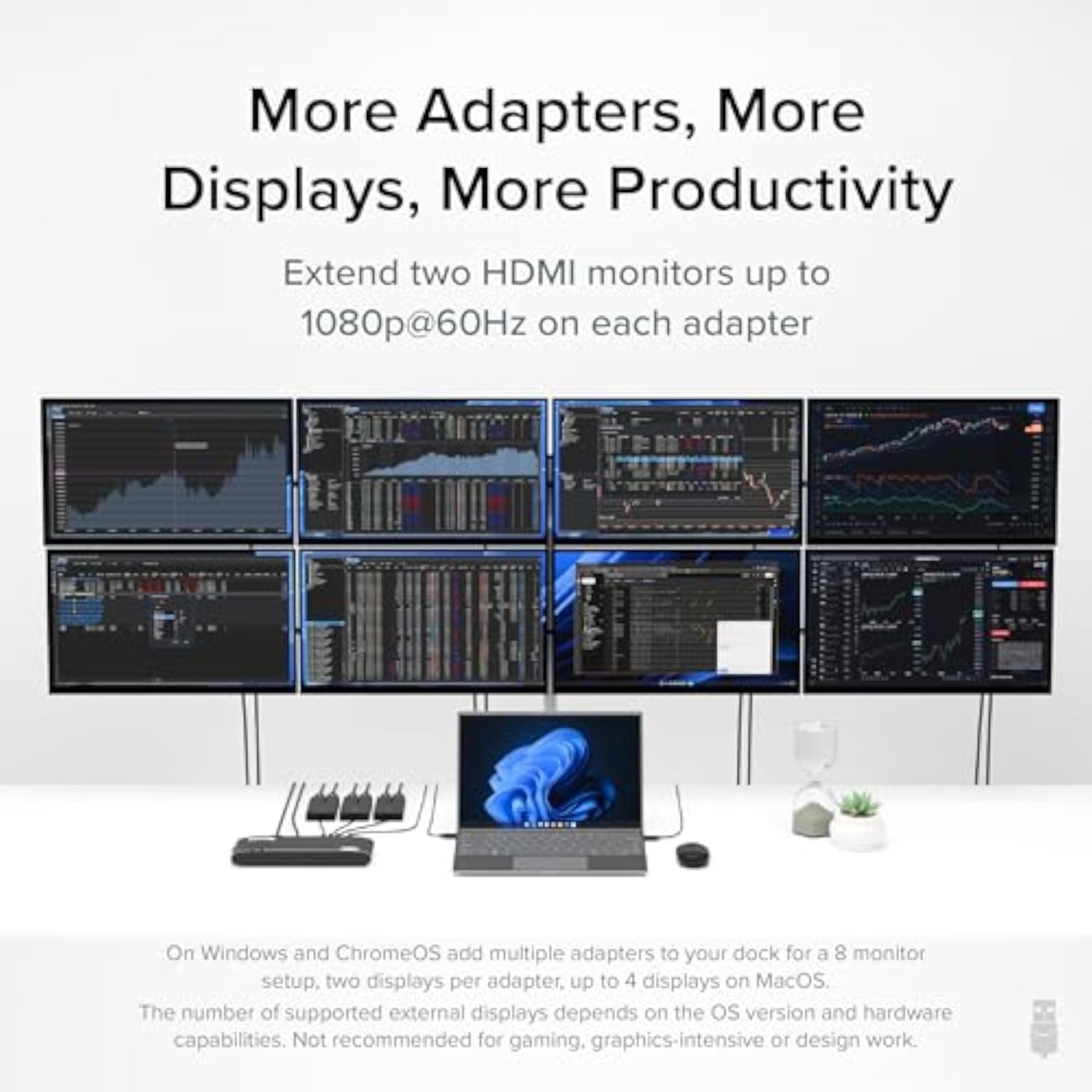 Usb 3.0 Or Usb C To Hdmi Adapter For Dual Monitors, Universal Video Graphics A